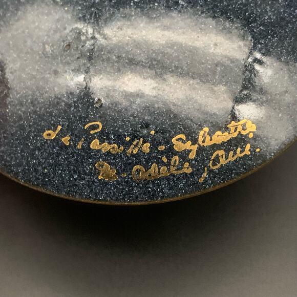 Modernist De Passille Silvestre Floral Enamel Trinket Dish - Picture 4 of 9